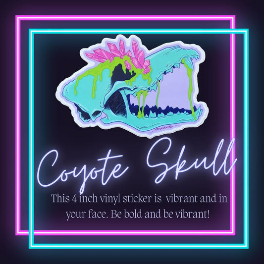 Coyote Skull Sticker