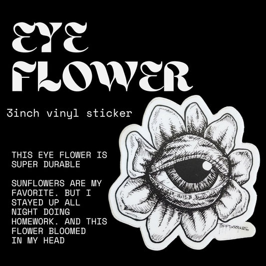 Eye Flower Vinyl Sticker