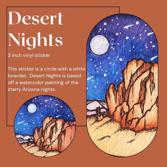 Desert Nights Vinyl Sticker